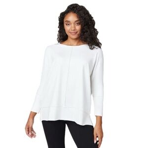 NWT Spanx Perfect Length Dolman Sweatshirt Women's Size 1X Powder White NWT PLT